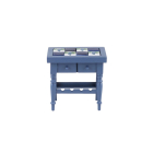 Blue Tiled Kitchen Table, Empty