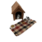 Dog Kennel with Dog and Food