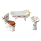 Three Piece Bathroom In Dresden Rose Design