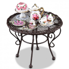 RP18084 - Garden Table with Pink Rose Porcelain