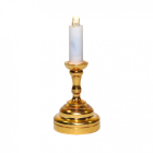 LT7403 - Gold Candlestick with Warm White Bulb - Battery Lights