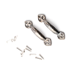 E3533 - Black Tudor-Style Door Handles, 2 pcs