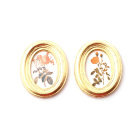 E3628 - Oval Flower Pictures, 2 pcs