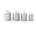 E4340 - Four 'Chrome' Canisters