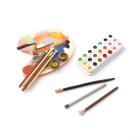 E5823 - Artists Palette, Brushes and Paints, 5 pcs