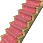 CASB24SPOT - Rose Pink Spotted Stair Carpet