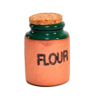 CP082GR - Large Flour Jar with Green Glaze