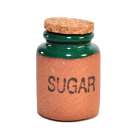 CP083GR - Large Sugar Storage Jar with Green Glaze