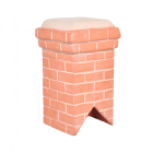 CP320 Clay Chimney Stack - Single 45 degree ridge