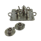 Silver Tea Set with Cups