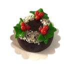 Christmas Cake with Holly