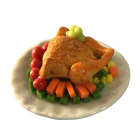 Chicken On Serving Plate