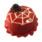 Red Halloween Cake with Spider