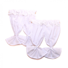 E2837 - Two Pairs White Curtains on a Rail