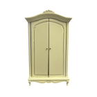 French-style Cream Double Wardrobe