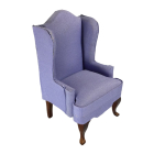 Blue Wingback Armchair
