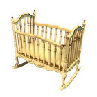Cream and Blue Rocking Cradle