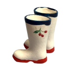 White Boots with Cherries