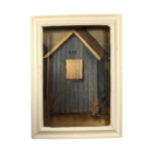 Beach Hut Picture In White Frame
