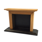 Wooden Fire Surround with Black Hearth