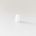 Frosted White Ribbed Vase