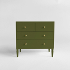 Olive Green Dresser with 4 Drawers