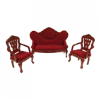 DF108 - 1:12 Scale Upholstered Sofa and 2 Chairs