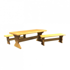Pine Table and 2 Benches