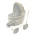 White Wire Pram