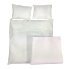 White Double Bedding Set, 4 Pcs
