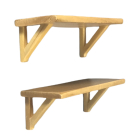 Two Small Pine Wall Shelves