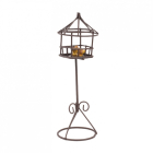 RP18072 - Brown Metal Birdcage with Birds