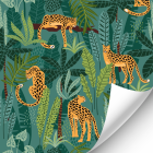 Blue Tropical Cheetah Wallpaper