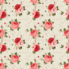 Beige Vintage Floral