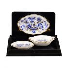RP14485 - Blue and Gold Serving Dishes (pk3)