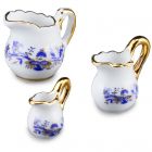 RP14505 - Three Blue and Gold Porcelain Jugs