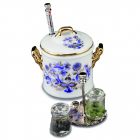 RP16316 - Blue and Gold Cooking Pot with Jars