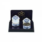 RP16695 - Pair of Blue and Gold Salt Cellars
