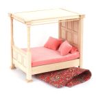 BEF083 Barewood Four Poster Bed