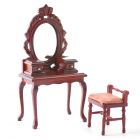 DF276 - 1:12 Scale Mahogany Dressing Table with Stool