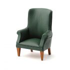 E2442 - Green Leather Porters Chair