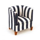 E2496 - Dolls House Emporium Furniture Stripe Tub Chair