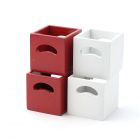 E4226 - Cherry & White Storage Boxes, 4 pcs