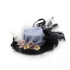 E6321 - Black Lace Lavender Hat
