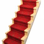 CASR11STAR - Garnet Red Stair Carpet with Gold Stars