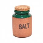 CP081GR - Large Salt Storage Jar with Green Glaze