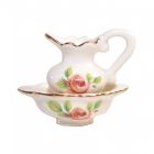 CP096GF - Jug & Bowl with Red Flowers