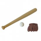 D4227 - Baseball Bat, Glove and Ball