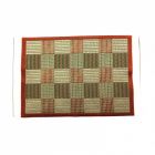D4273 - Beige and Red Check Rug