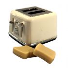 D4311 -Retro Cream Toaster with toast